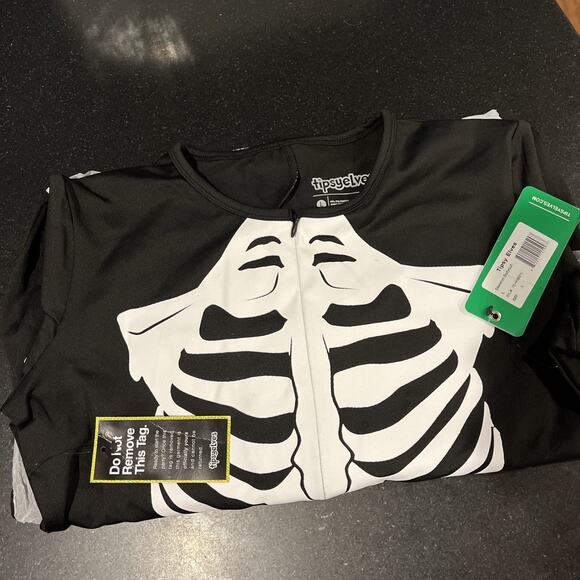 Halloween NWT Tipsy Elves Women’s Skeleton One Piece Bodysuit Size Large - Picture 2 of 4